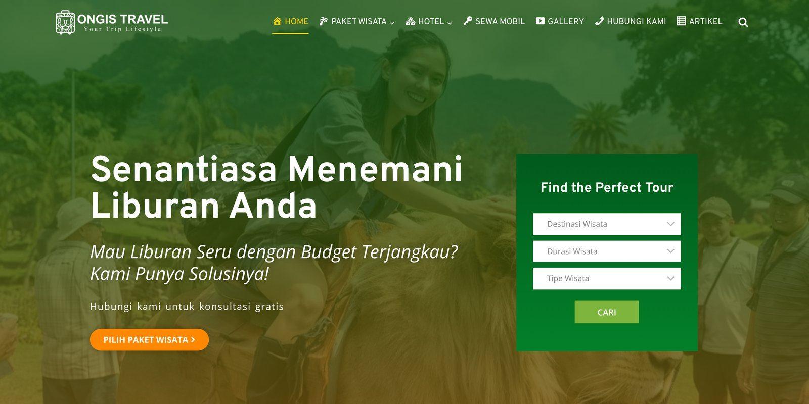 Tampilan Ongis Travel Management